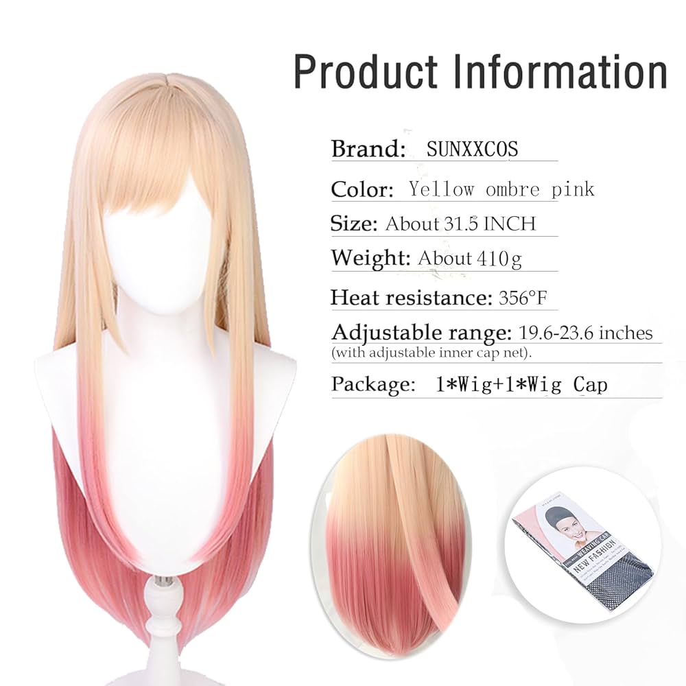 Amazon.com: SUNXXCOS My Dress Up Darling cosplay Wig Yellow
